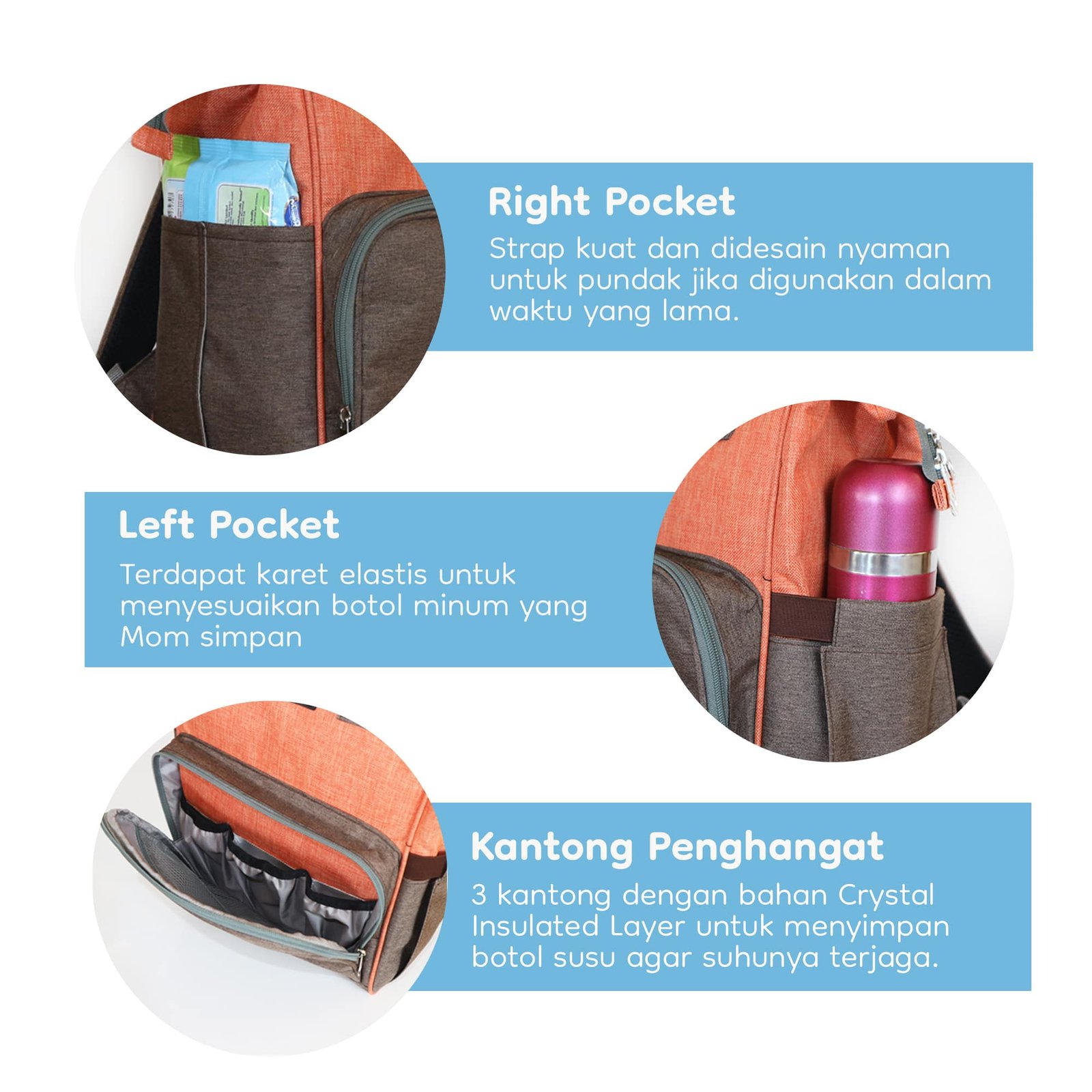 Diaper Bag Saranghaeyo 14 pockets - Image 9